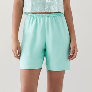 LAPOINTE Elasticated Waist Silk Shorts